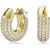 SWAROVSKI ORECCHINI PICCOLI A CERCHIO DEXTERA PLACCATO ORO GIALLO