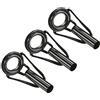PATIKIL 4.0mm Tubo Dia Pesca Canna Suggerimenti Riparazione Kit, 3 pezzi Inossidabile Acciaio Nero Guida oring per Acqua Salata Acqua Dolce Pesca