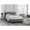 Talamo Italia - Letto matrimoniale Celeste, Letto contenitore con rivestimento in tessuto, 100% Made in Italy, Apertura frontale, adatto per materasso 160x190 cm, Grigio
