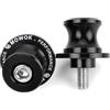 CCYYMOWOK MOWOK 2 Pezzi M8 Nottolini Cavalletto Moto Accessori per Z650 Z900 Z650RS Z800 Z500 VERSYS 650 ER6N Ninja 650 400 Ninja 1000 SX 1100SX 2025 ZX-6R ZX-4RR ZX-10R Eliminator 500 (Nero)