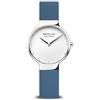 BERING 15531-700 Orologio da polso da donna al quarzo, cassa in acciaio inossidabile color argento da 31 mm e quadrante bianco, cinturino in silicone, vetro zaffiro, 5 ATM