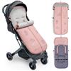 Interbaby Sacco Passeggino Invernale Universale Interbaby | Copri Passeggino Universale Morbida | Sacco Termico per Ovetto Rimovibile, Doppia Apertura, Facile da Lavare, Materiali Anallergici, Cactus Rosa
