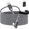 Tiergrade Cavo Meta Quest3 Link, 5 m, USB 3.2 Gen 1 tipo C per Quest Link, compatibile con Quest2/Pro, PICO4/Pro, trasmissione dati rapida e ricarica rapida per VR Oculus Quest Headset e Gaming PC