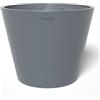 POTS&MORE VP011701 - Vaso per piante Conico 17 (diametro 17 cm, design elegante, colore grigio, altezza 13,5 cm, in plastica, per piante da appartamento)