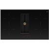 Ilve Piano cottura a induzione con cappa integrata Professional Plus HVI90TCRF in vetroceramica nero da 83 cm
