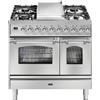 Ilve Cucina PD09N Nostalgie PD09FDNE3 con doppio forno elettrico e piano cottura a gas con fry top e dual da 90 cm