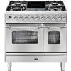 Ilve Cucina PD09N Nostalgie PD09IDNE3 con doppio forno elettrico e piano cottura gas e 2 zone induzione con dual da 90 cm