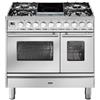 Ilve Cucina PD09W Professional Plus PD09IDWE3 con forno elettrico e piano cottura gas e 2 zone induzione con dual da 90 cm