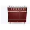 Ilve Cucina PD09N Nostalgie PD09PDQNE3 con doppio forno elettrico cieco e piano cottura a gas con pescera e dual da 90 cm