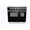 Ilve Cucina PD09W Professional Plus PD096DWE3 con forno elettrico e piano cottura a 6 fuochi con dual da 90 cm