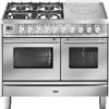Ilve Cucina PD10W Professional Plus PD10SDWE3 con forno elettrico e piano cottura a gas con coupe de feu e dual da 100 cm