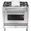 Ilve Cucina P09W Professional Plus P09FDWE3 con forno elettrico e piano cottura a gas con fry top e dual da 90 cm