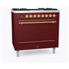 Ilve Cucina P09N Nostalgie P09IDQNE3 con forno elettrico cieco e piano cottura a gas e 2 zone induzione con dual da 90 cm