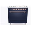 Ilve Cucina P09N Nostalgie P096QNE3 con forno elettrico cieco e piano cottura a 6 fuochi da 90 cm