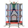 HOMCOM Trampolino per Bambini con Tappeto Elastico, Rete di Sicurezza e Pali Imbottiti, Età 3-10 Anni, Blu
