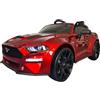 Pilots Kids Macchina per Bambini Ford Mustang Rosso Metallizzato a Batteria da 24V