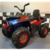 Pilots Kids Quad Elettrico Rosso con Batteria 12 V a 4 Ruote Macchina per Bambino