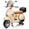 Piston Car Moto Elettrica per Bambini Piaggio Vespa PX 150 Crema Batteria 12 V