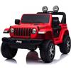 Piston Car Jeep Rubicon Rosso Macchina Elettrica a Batteria Auto Bambini