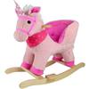 Sport1 Unicorno a Dondolo con Suoni Animale Cavalcabile in Legno per Bambini Vintage