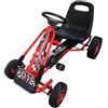 vidaXL Go Kart a Pedali Sedile Regolabile Rosso Bambini Giocattolo Cavalcabile vidaXL