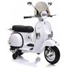 Piston Car Piaggio Vespa PX 150 Bianca Moto Elettrica da Bambini Batteria 12 V