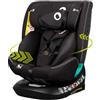 Lionelo Bastiaan i-Size Seggiolino Auto Evolutivo 4-in-1 per bambini 0-12 Anni (40-150 cm) ISOFIX, 21 Regolazioni, Girevole 360° Protezione Laterale (BASTIAAN I-SIZE, Nero Carbon)