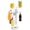 Avilia Apribarattoli Multifunzionale in Acciaio Inox per Tappi a Capsula, Lattine e Barattoli 25x9.8x3cm, Bianco