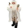 TIMSTOR Babbo Natale Santa Claus 82,5cm Bianco Tessuto Decorazione Natalizia