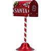 TIMSTOR Mailbox Buca delle Lettere Babbo Natale Piccola 16x32cm Rosso Metallo Decorazione Natalizia