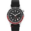 Timex Orologio da uomo Waterbury, 39 mm, cinturino a sgancio rapido in due pezzi in pelle nera, quadrante nero, cassa in acciaio inox TW2W22800