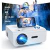 T TOPVISION Proiettore 5G WiFi Bluetooth 1080P Nativo, 10000Lux Videoproiettore Supporta 4K/Zoom/300 Schermo per Home Cinema Compatibile con iOS, Android, Windows