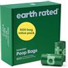 Earth Rated Sacchetti igienici per cani, a prova di perdite e extra resistenti, rotoli di ricarica, profumati alla lavanda, 600 pezzi