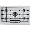 FOSTER Piano Cottura a Gas KE 5 Fuochi Sopratop/filotop, 803x513 cm, Acciaio Inox satinato - 7601 032