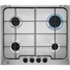 ELECTROLUX Piano Cottura a Gas, Linea SoftLine, 60 cm, 4 Fuochi, Acciaio Inox - RGG6242OOX