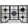 ELECTROLUX Piano Cottura a Gas, Serie 600, 75 cm, 5 Fuochi, Acciaio Inox - KGS7536SX