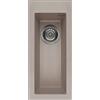 ELLECI Lavello 1 Vasca, Linea Quadra 50, Installazione Standard, 23 cm, Granitek Tortora - LGQ05043