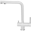 Elleci Miscelatore Monocomando, Linea Tourmaline, Granitek Bianco - MGKTOU68
