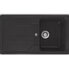 SCHOCK Lavello Formhaus 1 Vasca + Gocciolatoio Reversibile, Nero Assoluto, 86X50 cm - FOMD100A13