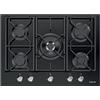 FOSTER Piano Cottura a Gas Power Glass Standard, 5 Fuochi, 70X51 cm, Nero - 7042632