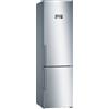 BOSCH Frigorifero Combinato a Libera Installazione, Serie 4, h 203 cm, Capacità 368 Lt, Classe Energetica E, Acciaio Inox - KGN397IEQ