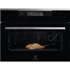 ELECTROLUX Forno Compatto con Vapore, h 45 cm, Capacità 43 Lt, Classe Energetica A++, Vetro Nero + Acciaio Inox - KVBAS21WX