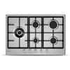 CANDY PIANO COTTURA Gas Acciaio Inox, 75 cm, 5 fuochi, Potenza tot 11,2 kW - CHG7WL4WTX