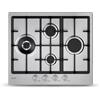 CANDY PIANO COTTURA Gas Acciaio Inox, 60 cm, 4 fuochi, Potenza tot 9,45 kW - CHG6D4WTX