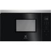 ELECTROLUX Microonde ad Incasso, h 37 cm, Capacità 17 Lt, Vetro Nero + Acciaio Inox - MQ818GXE
