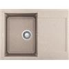 ELLECI Lavello 1 Vasca con Gocciolatoio, Linea Easy 135, Installazione Standard, 68 cm, Granitek Avena - LGY13551