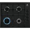 ELECTROLUX Piano Cottura a Gas, Serie 300, 60 cm, 4 Fuochi, Nero - KGS6404B - Sostituisce PNL641V