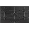 SCHOCK Piano Cottura a Gas, Linea SILVER PC90, 90X50 cm, 5 Fuochi, Nero Opaco - STS955BK -