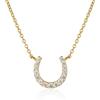 Diamond Treats Collana Donna in Argento 925 con Ciondolo Portafortuna Ferro di Cavallo, Idea Regalo Donna