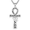 Eusense Ciondolo Croce Ankh in Argento 925, Collana Occhio di Horus Crocifisso Egiziano Ankh Collana Croce per Donna Uomo Adolescente Ragazzi